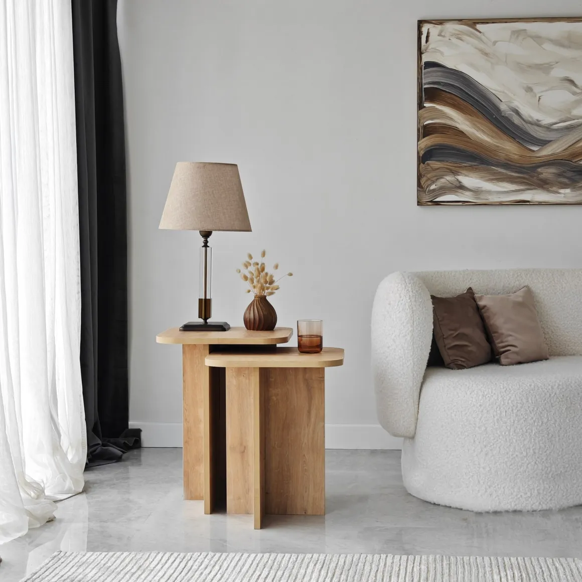 Tavolini Da Salotto > Dmora Tavolino da Salotto Marrone Rovere Nero 3 Vani Forma Rettangolare 120x60x53h cm, Colore Ripiano Marrone - Karaseso Nero, Marrone Rovere