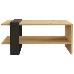 Tavolini Da Salotto > Dmora Tavolino da Salotto 2 Vani Forma Rettangolare 30x30x54h cm, Sfumatura Colore Ripiano Rovere Nodi - Serino Marrone Rovere Nodi
