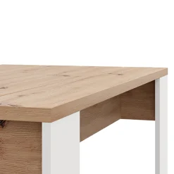 Tavolini Da Salotto > Dmora Tavolino da Salotto Marrone Rovere Nodi Bianco Opaco Forma Rettangolare Colore Ripiano Marrone 90x50x43h cm, Colore Struttura Bianco - Riposto Bianco Opaco, Marrone Rovere Nodi