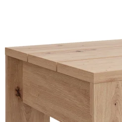 Tavolino da Salotto Marrone Rovere Nodi Forma Rettangolare Colore Ripiano Marrone 90x50x43h cm, Sfumatura Colore Struttura Rovere Nodi - Riposto