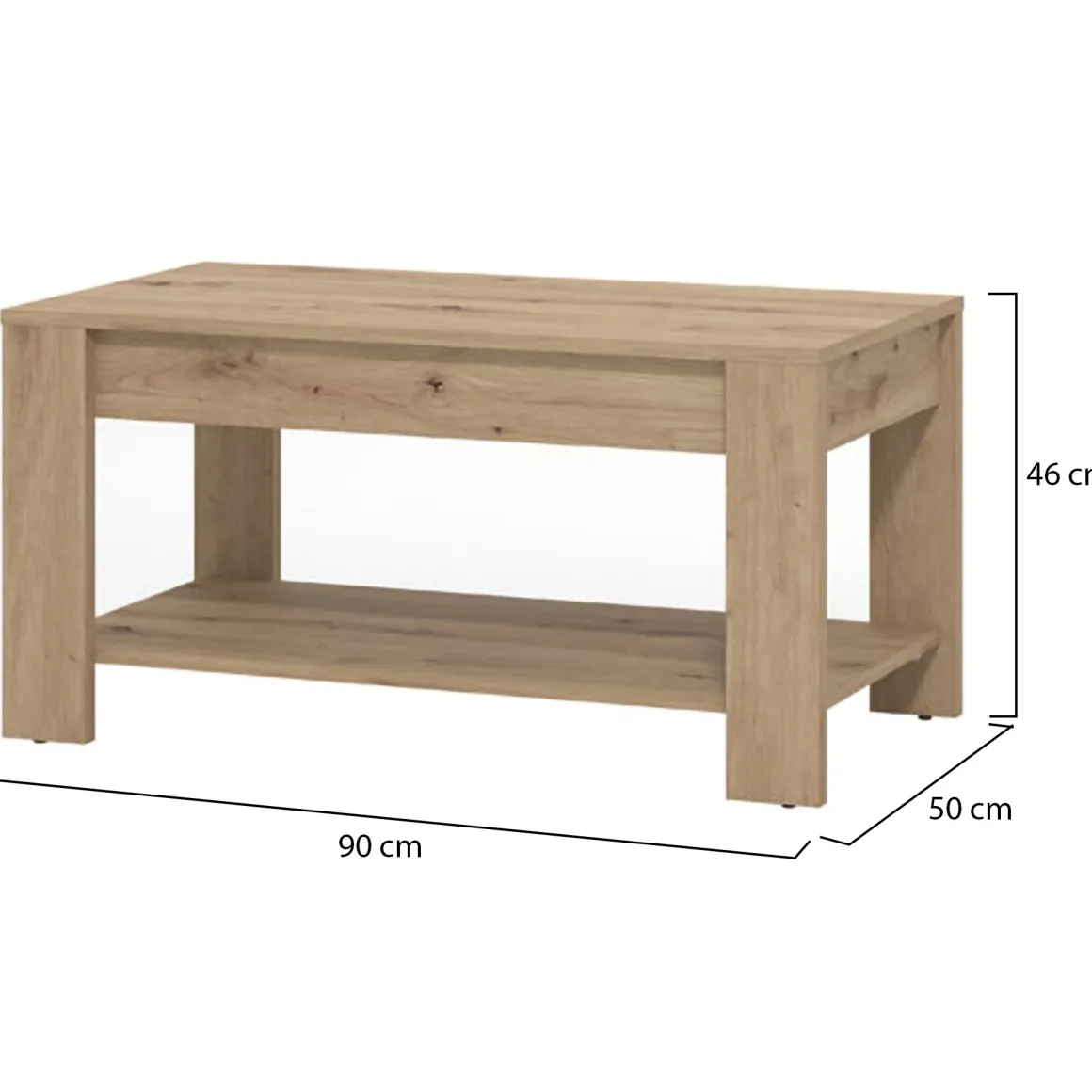 Tavolini Da Salotto > Dmora Tavolino da Salotto Piano in Vetro Temperato Forma Ovale 112x78x47h cm, Materiale Struttura in Vetro - Sommo Marrone Rovere