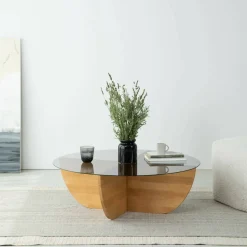 Tavolini Da Salotto > Dmora Tavolino da Salotto 2 Vani Forma Rettangolare 45x17x51h cm, Sfumatura Colore Ripiano Rovere Scuro - Lauriano Marrone Rovere scuro