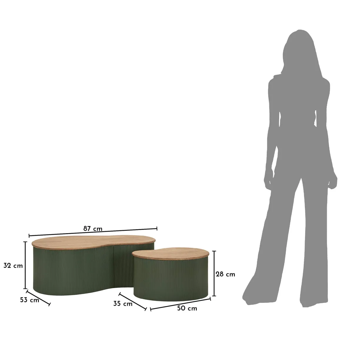 Tavolini Da Salotto > Dmora Tavolino da Salotto un Vano Forma Rettangolare 90.5x50.5x41.5h cm, Sfumatura Colore Ripiano Rovere - Piraino Marrone Rovere