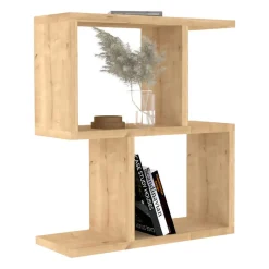 Tavolini Da Salotto > Dmora Tavolino da Salotto 2 Vani Forma Rettangolare 45x17x51h cm, Sfumatura Colore Ripiano Sabbia - Lauriano Marrone Sabbia