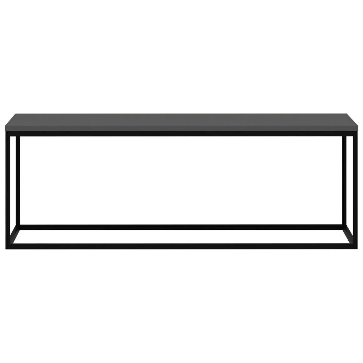 Tavolini Da Salotto > Dmora Tavolino da Salotto Peso Massimo Supportato 10 kg Forma Rettangolare 105x65x40h cm, Sfumatura Colore Struttura Antracite - Azriel Nero Antracite