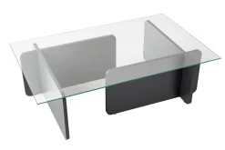 Tavolino da Salotto Nero Antracite Portariviste Forma Rettangolare 105x65x30h cm, Sfumatura Colore Struttura Antracite - Kallias