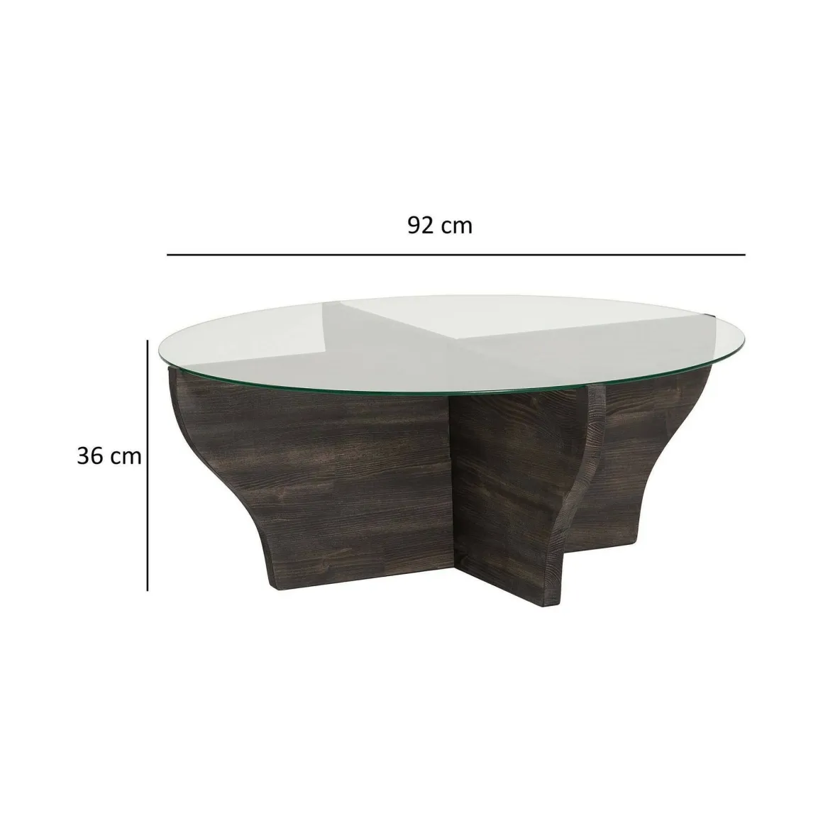 Tavolini Da Salotto > Dmora Tavolino da Salotto con Piedini Forma Triangolare 90x89x40h cm, Sfumatura Colore Ripiano Antracite - Atesino Nero Antracite