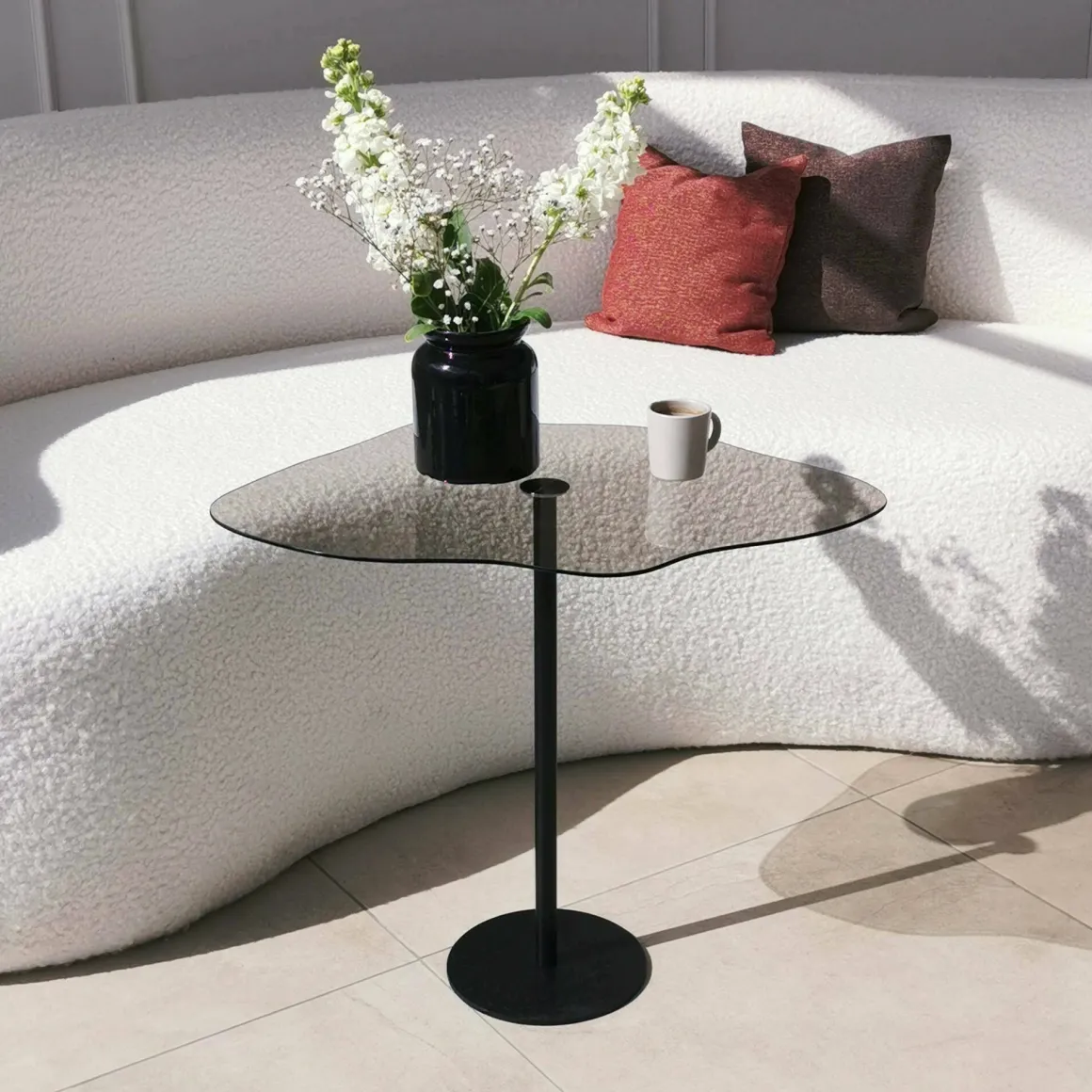 Tavolini Da Salotto > Dmora Tavolino da Salotto Effetto Lucido Forma Quadrato 80x80x30h cm, Materiale Piano in Legno Nobilitato - Pagliara Nero