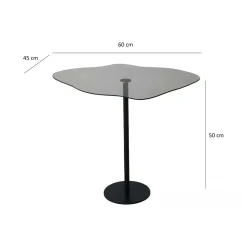 Tavolini Da Salotto > Dmora Tavolino da Salotto Effetto Lucido Forma Quadrato 80x80x30h cm, Materiale Piano in Legno Nobilitato - Pagliara Nero