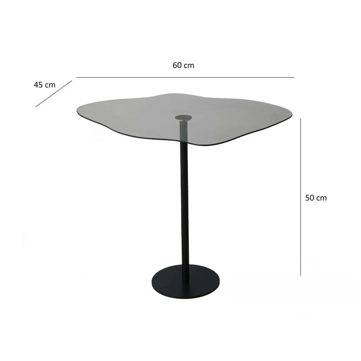Tavolini Da Salotto > Dmora Tavolino da Salotto Effetto Lucido Forma Quadrato 80x80x30h cm, Materiale Piano in Legno Nobilitato - Pagliara Nero
