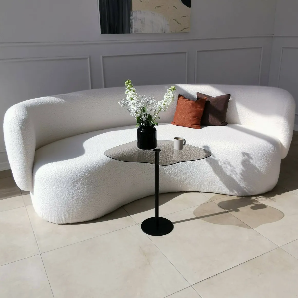 Tavolini Da Salotto > Dmora Tavolino da Salotto Effetto Lucido Forma Quadrato 80x80x30h cm, Materiale Piano in Legno Nobilitato - Pagliara Nero