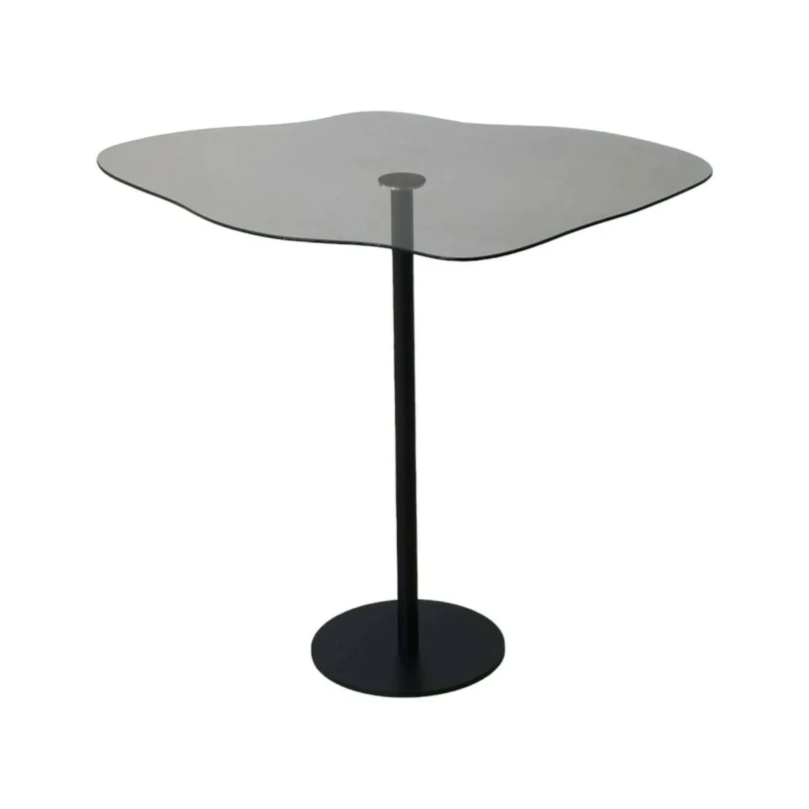 Tavolino da Salotto Nero Effetto Fume Forma Fantasia 60x45x50h cm, Sfumatura Colore Ripiano Fume - Mensa