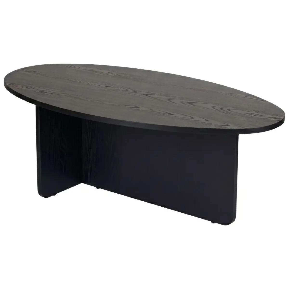 Tavolini Da Salotto > Dmora Tavolino da Salotto Forma Ovale Materiale Piano in Legno Nobilitato 120x65x40h cm, Colore Ripiano - Parona Nero