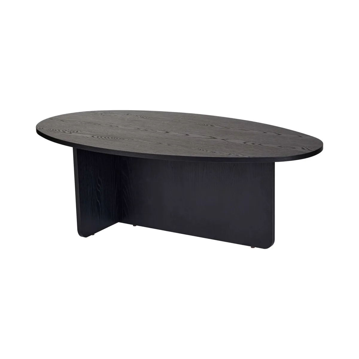 Tavolini Da Salotto > Dmora Tavolino da Salotto Forma Ovale Materiale Piano in Legno Nobilitato 120x65x40h cm, Colore Ripiano - Parona Nero