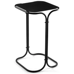 Tavolini Da Salotto > Dmora Tavolino da Salotto Forma Quadrato Materiale Piano in Metallo 45x45x52h cm, Colore Ripiano - Lorsica Nero