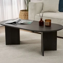 Tavolini Da Salotto > Dmora Tavolino da Salotto Forma Rettangolare Materiale Piano in Legno Nobilitato 119x60x40h cm, Colore Ripiano - Turate Nero