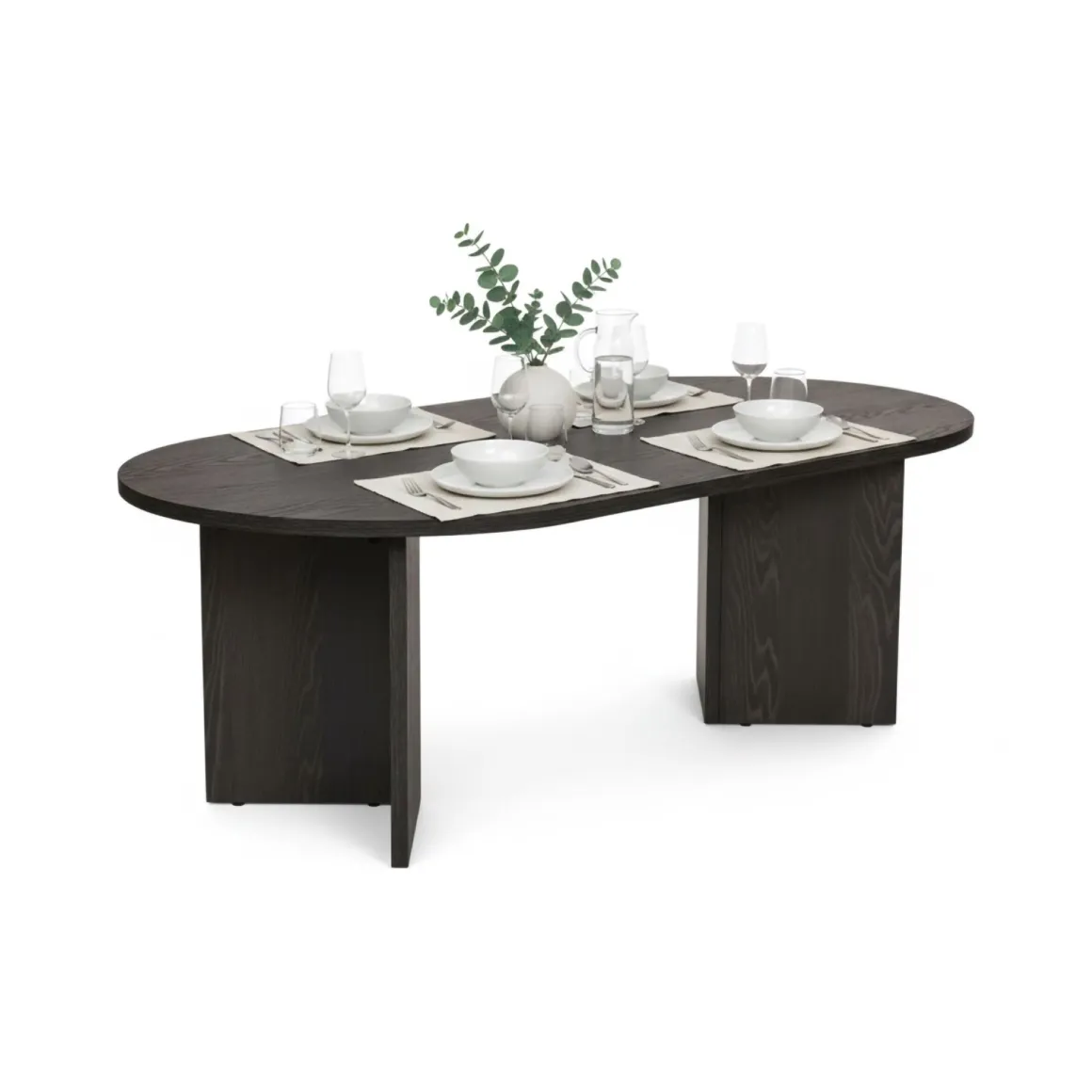 Tavolino da Salotto Nero Forma Rettangolare Materiale Piano in Legno Nobilitato 119x60x40h cm, Colore Ripiano Nero - Porcari