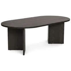 Tavolino da Salotto Nero Forma Rettangolare Materiale Piano in Legno Nobilitato 119x60x40h cm, Colore Ripiano Nero - Porcari