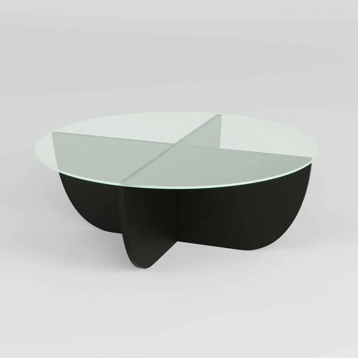 Tavolini Da Salotto > Dmora Tavolino da Salotto Forma Rotondo Materiale Piano in Legno Nobilitato 90x90x40h cm, Colore Ripiano - Simbario Nero