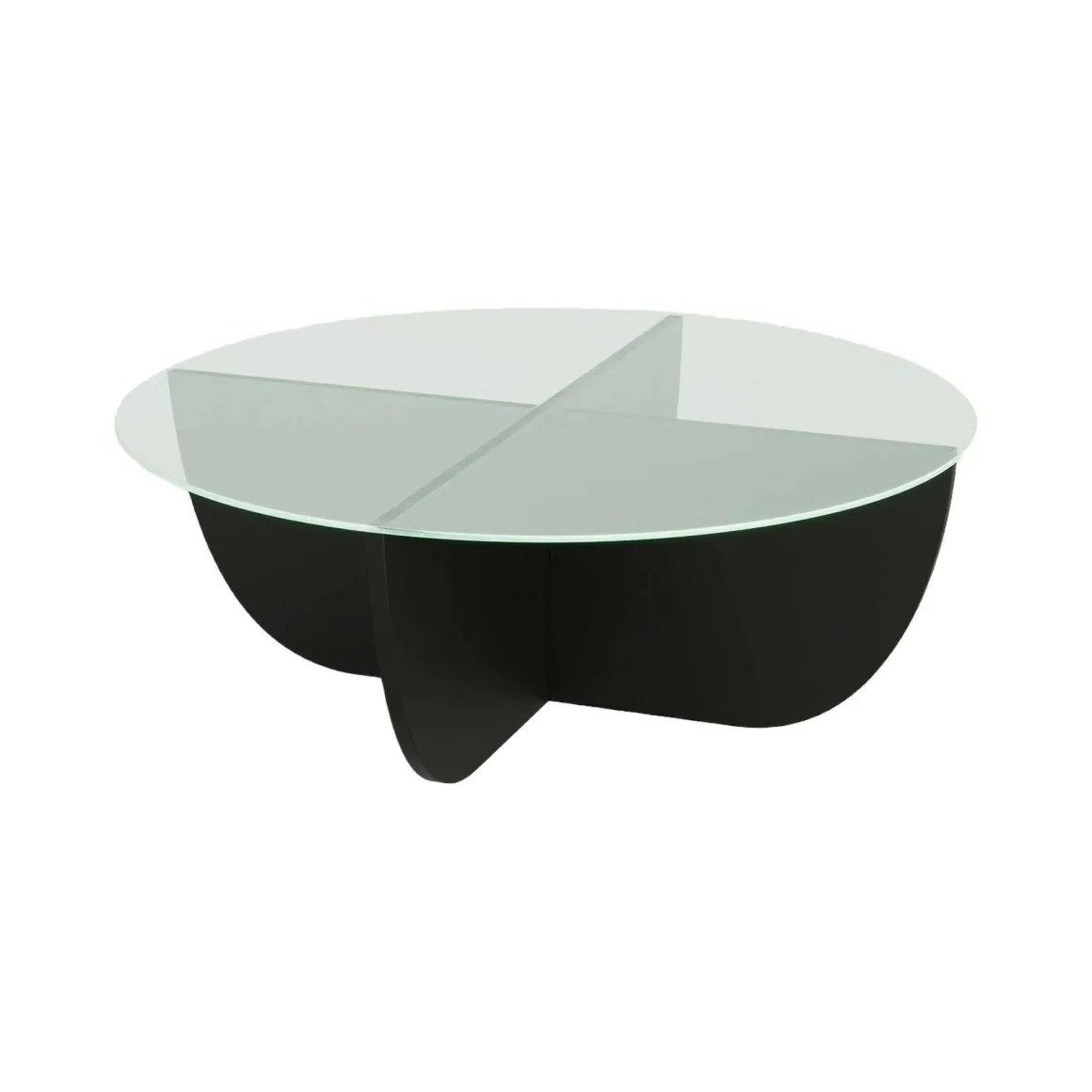 Tavolini Da Salotto > Dmora Tavolino da Salotto Forma Rotondo Materiale Piano in Legno Nobilitato 90x90x40h cm, Colore Ripiano - Simbario Nero
