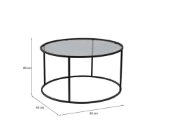 Tavolini Da Salotto|Salotto > Dmora Tavolino da Salotto Portariviste un Vano 90x60x40h cm, Forma Rettangolare - Mina Nero
