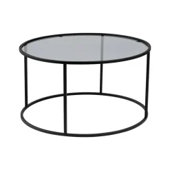 Tavolini Da Salotto|Salotto > Dmora Tavolino da Salotto Portariviste un Vano 90x60x40h cm, Forma Rettangolare - Mina Nero