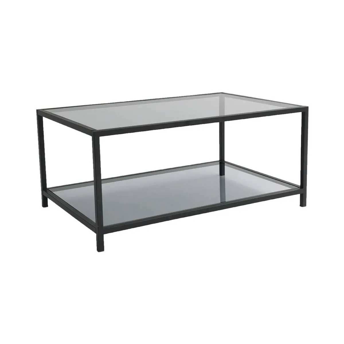 Tavolini Da Salotto|Salotto > Dmora Tavolino da Salotto Portariviste un Vano 90x60x40h cm, Forma Rettangolare - Mina Nero