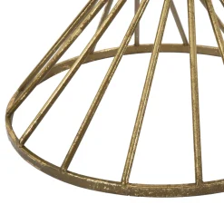 Tavolino da Salotto oro Bianco Forma Rotondo Colore Ripiano Bianco 42x42x50h cm, Materiale Struttura in Vetro - FoxGla