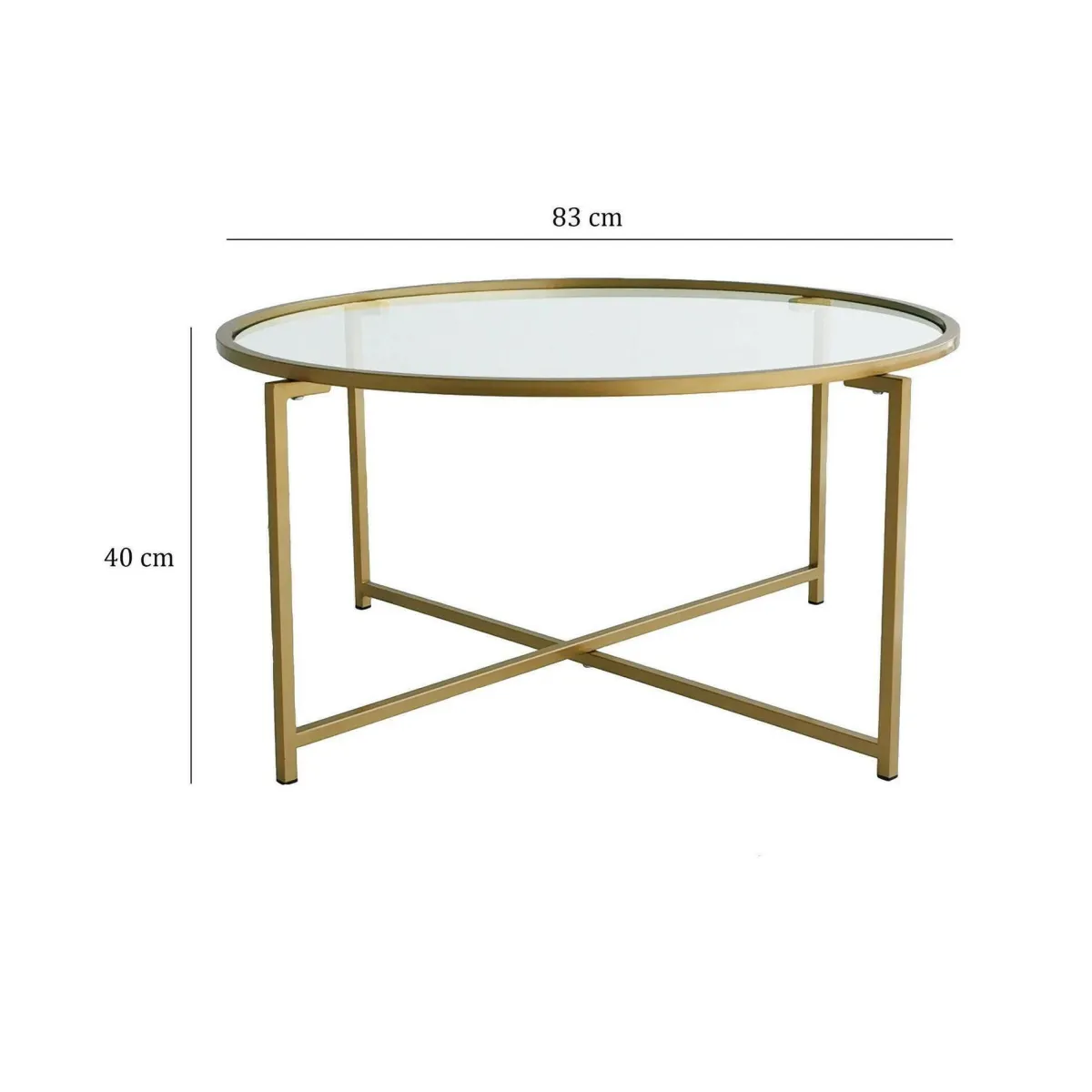Tavolini Da Salotto|Salotto > Dmora Tavolino da Salotto Cassetti 83x83x40h cm, Vani - Ecaterina Oro