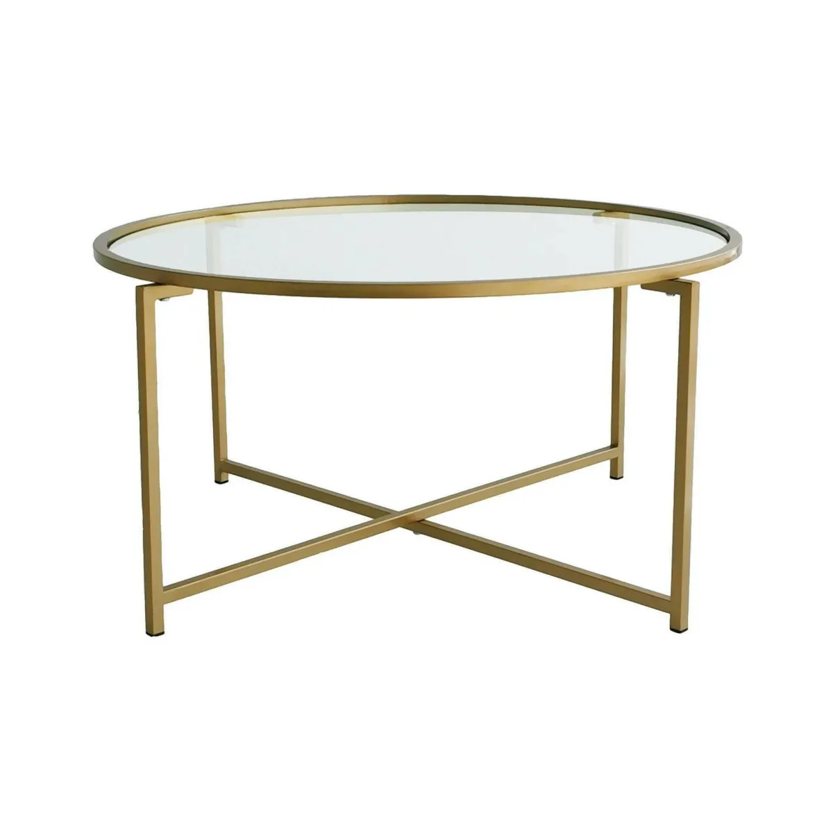 Tavolini Da Salotto|Salotto > Dmora Tavolino da Salotto Cassetti 83x83x40h cm, Vani - Ecaterina Oro