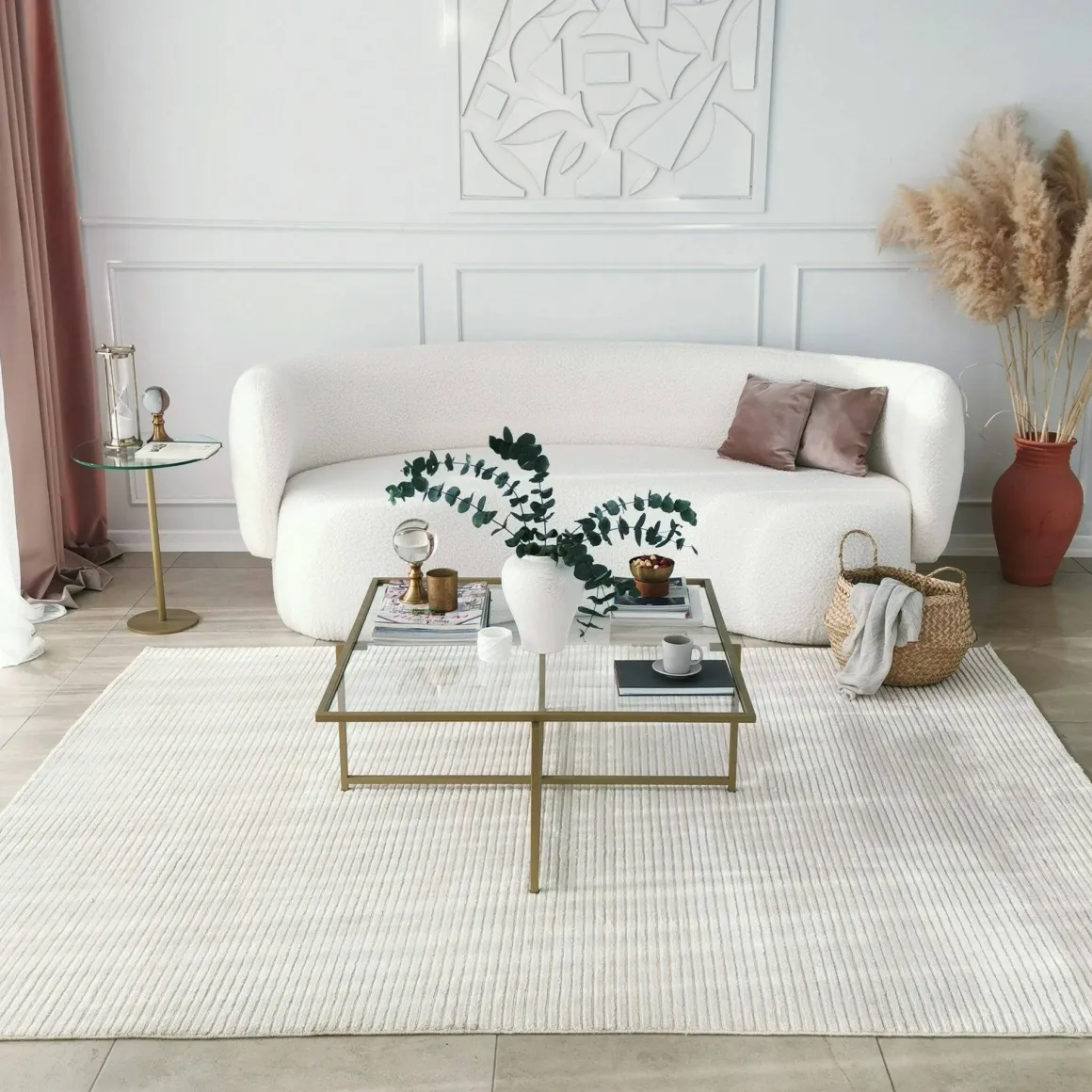 Tavolini Da Salotto|Salotto > Dmora Tavolino da Salotto Cassetti Resistente All'appannamento 94x64x35h cm, Vani - Anna Oro