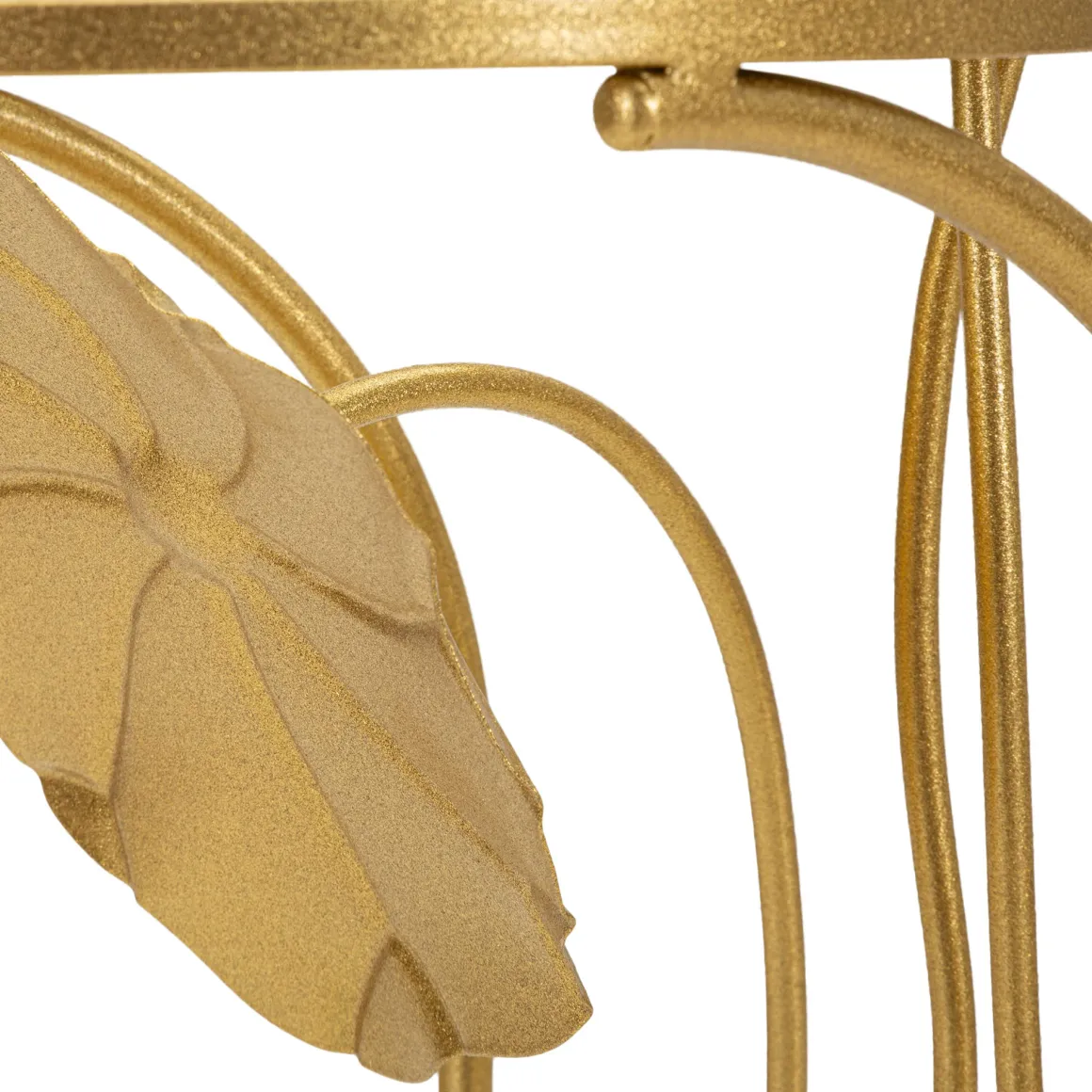Tavolino da Salotto oro Trasparente Forma Rotondo Colore Ripiano Trasparente 40x40x78h cm, Materiale Struttura in Vetro - Danesami