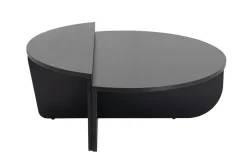 Tavolini Da Salotto > Dmora Tavolino da salotto ovale 90x60x35h cm - Feyre Nero