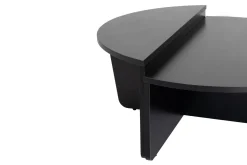 Tavolini Da Salotto > Dmora Tavolino da salotto ovale 90x60x35h cm - Feyre Nero