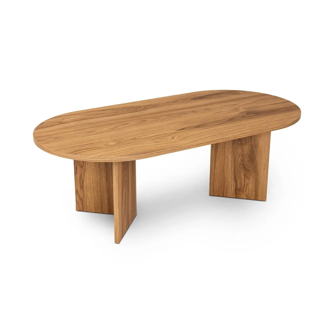 Tavolino da salotto ovale noce 120x40x60h cm - Jurian
