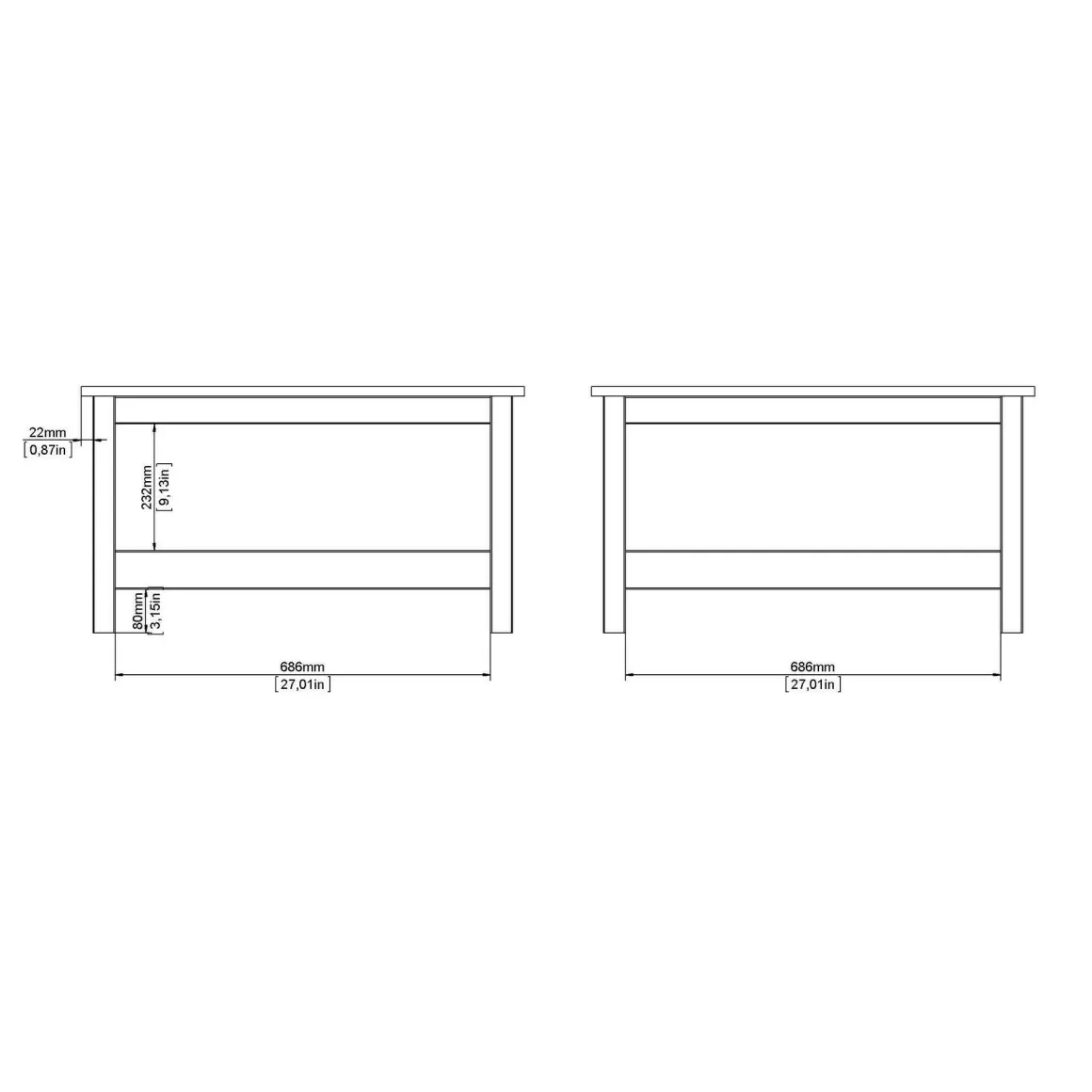 Tavolino da salotto quadrato nero 81x81x45h cm - Casato