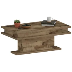 Tavolini Da Salotto|Salotto > Dmora Tavolino da salotto rettangolare acero 55x55x41h cm - Chanthu Marrone Acero