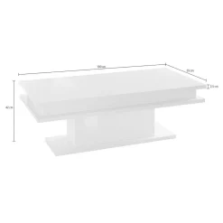 Tavolini Da Salotto|Salotto > Dmora Tavolino da salotto rettangolare acero 55x55x41h cm - Chanthu Marrone Acero