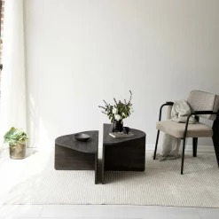 Tavolino da salotto rettangolare antracite 90x90x40h cm - Emiri