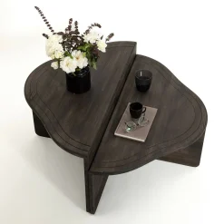 Tavolino da salotto rettangolare antracite 90x90x40h cm - Emiri