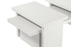 Tavolino da salotto rettangolare bianco 110x45x41h cm - Amarantha