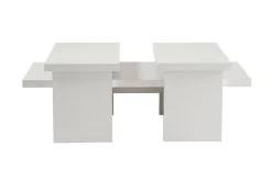 Tavolino da salotto rettangolare bianco 110x45x41h cm - Amarantha