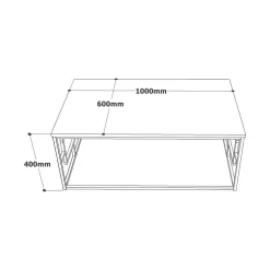 Tavolini Da Salotto|Salotto > Dmora Tavolino da salotto rettangolare bianco e oro 106x60x40h cm - Gigliola Oro, Bianco