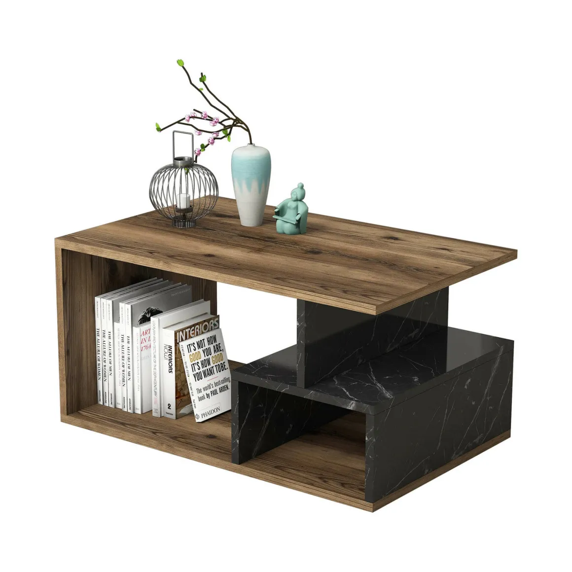 Tavolini Da Salotto > Dmora Tavolino da salotto rettangolare 110x45x41h cm - Amarantha Nero