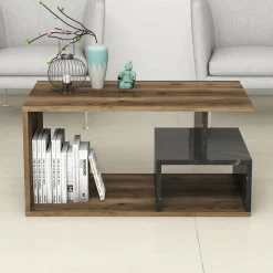 Tavolini Da Salotto > Dmora Tavolino da salotto rettangolare 110x45x41h cm - Amarantha Nero