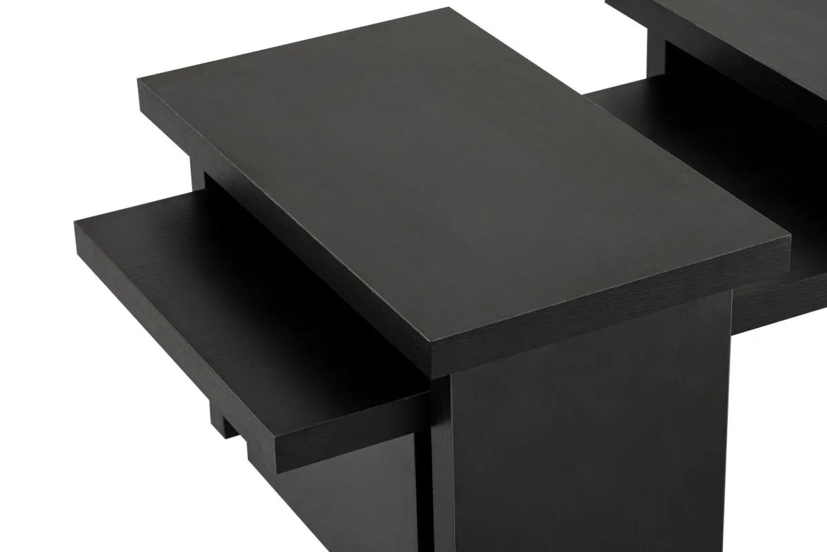 Tavolini Da Salotto > Dmora Tavolino da salotto rettangolare 110x45x41h cm - Amarantha Nero