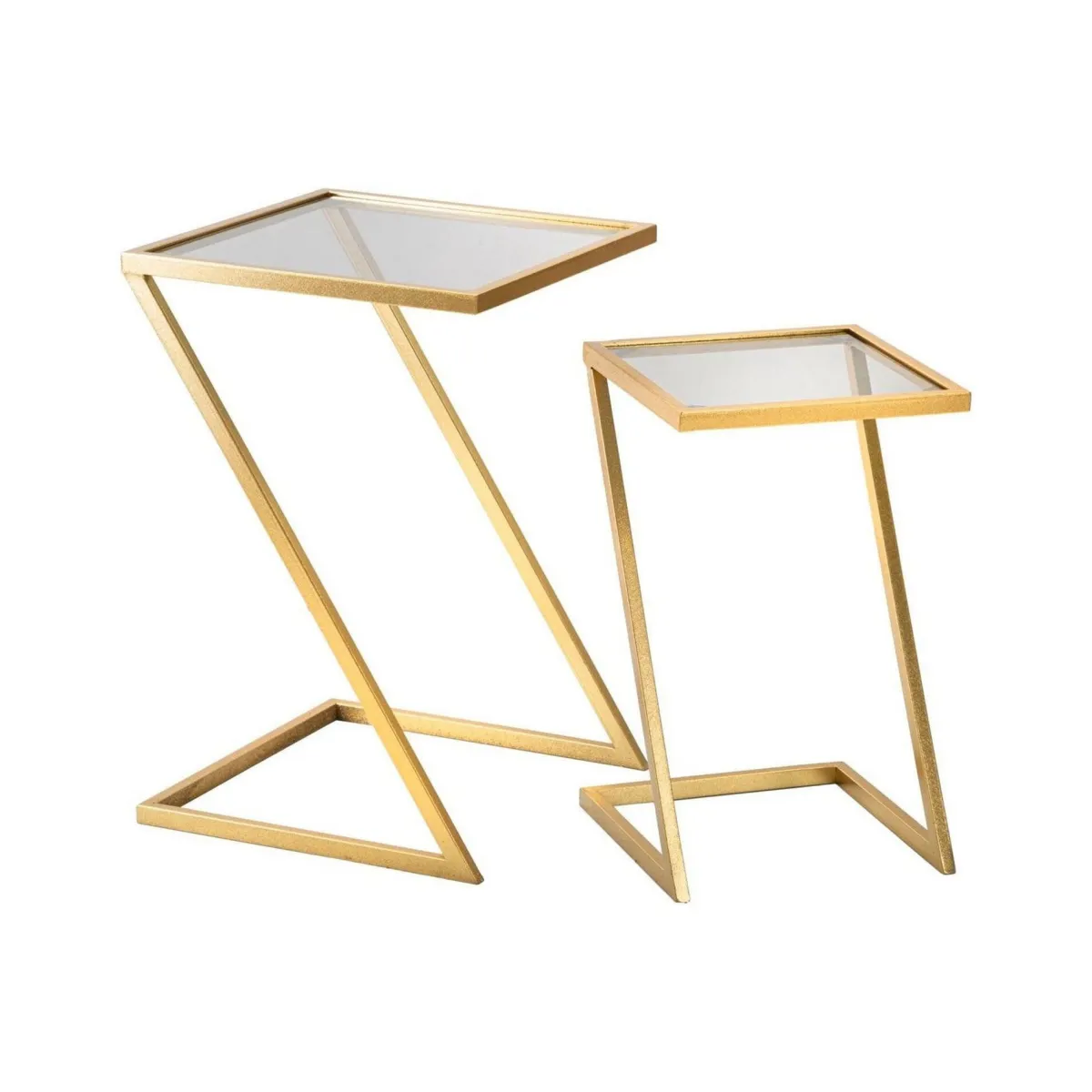 Tavolini Da Salotto > Dmora Tavolino da salotto rettangolare oro 40x40x60h cm vetro fumé - Ono Oro Oro