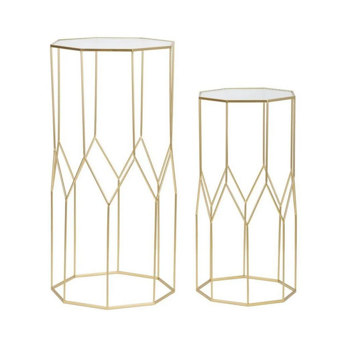Tavolino da salotto rettangolare oro 50x46x100h cm - George