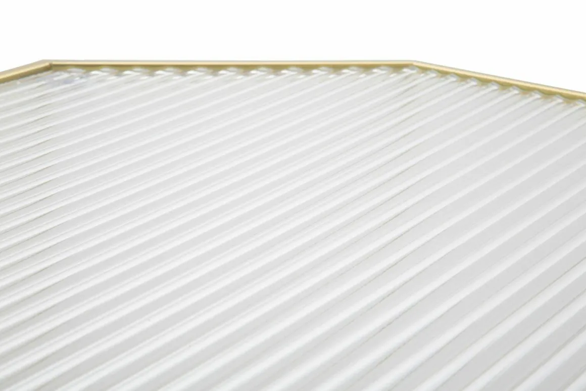 Tavolino da salotto rettangolare oro 50x46x100h cm - George