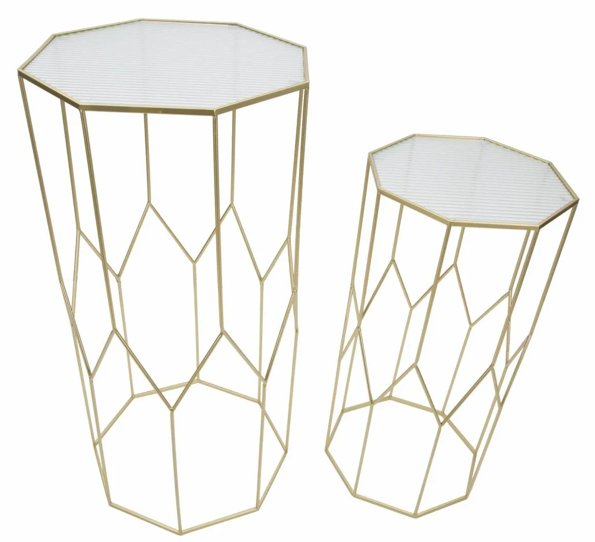Tavolino da salotto rettangolare oro 50x46x100h cm - George